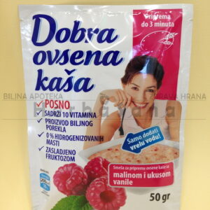 dobra ovsena kasa sa malinama i ukusom vanile 50g