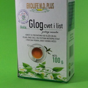 ekocaj glog cvet i list