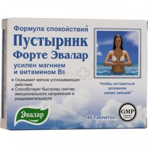 Pustirnik forte sa magnezijumom i vitaminom B6 Evalar 40 tableta