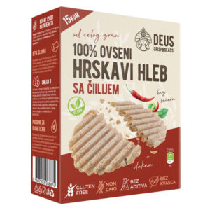 100% ovseni hrskavi hleb sa čilijem bez glutena i aditiva