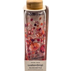 Waterdrop staklena flaša 600 ml sa bambusovim čepom